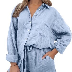 Light Blue Women's two piece set